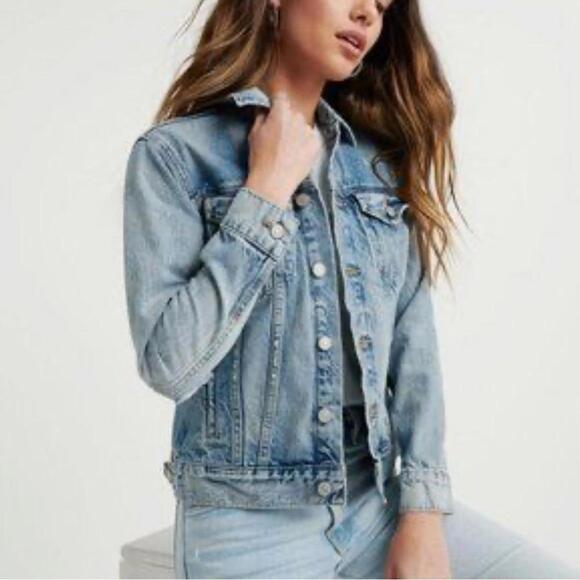 Lucky Brand l Tomboy Trucker Jacket Light Wash XS - Picture 1 of 9